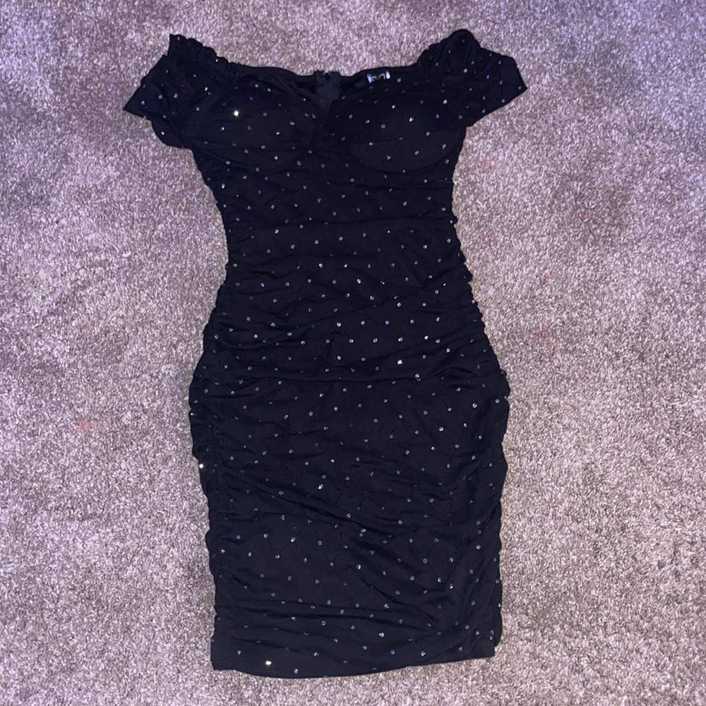 black sparkling dress